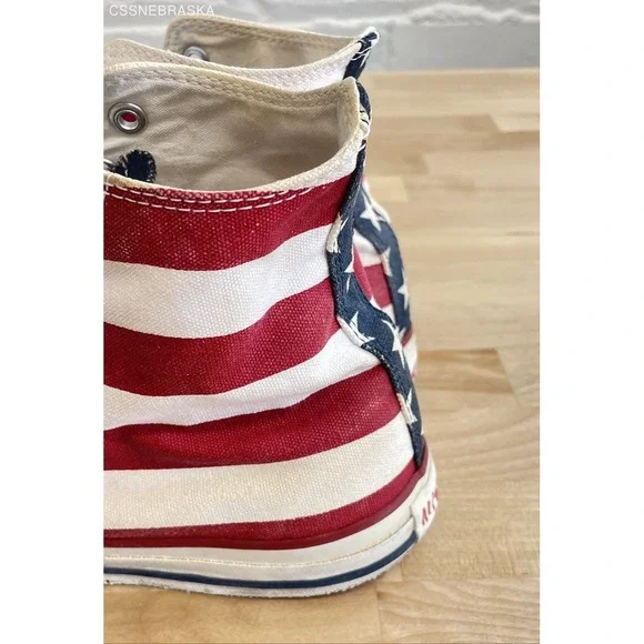 Converse Red/White/Blue All Star Unisex Adults Lace Up Closed Toe Shoes Size 10 - Picture 4 of 9